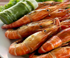 กุ้งเผาหนึ่งกิโลกรัม